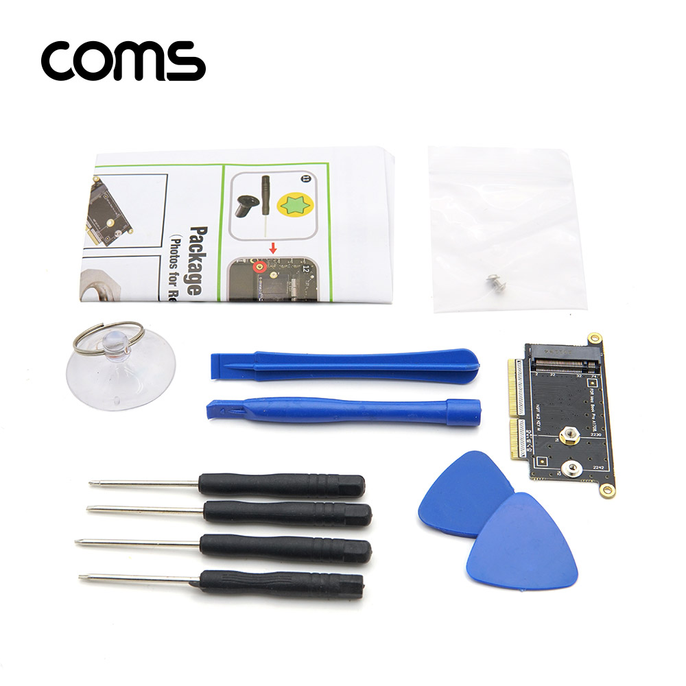 Coms M.2 변환 컨버터 A사 노트북 Pro A1708 to M.2 NGFF SSD KEY M 변환 카드