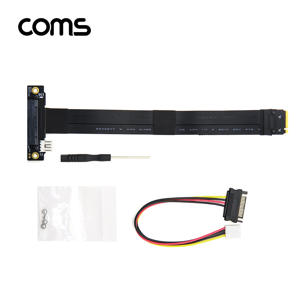 Coms PCI Express 변환 컨버터 M.2 NVME SSD KEY M to PCI-E 4x 변환 카드