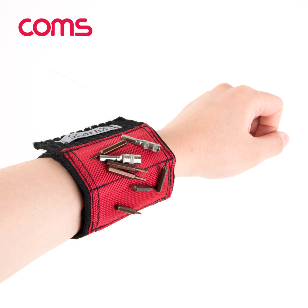 Coms 손목 가드 자석밴드 385mm, 소형부품 못 나사 유실방지, 공구 작업용 마그네틱 아대