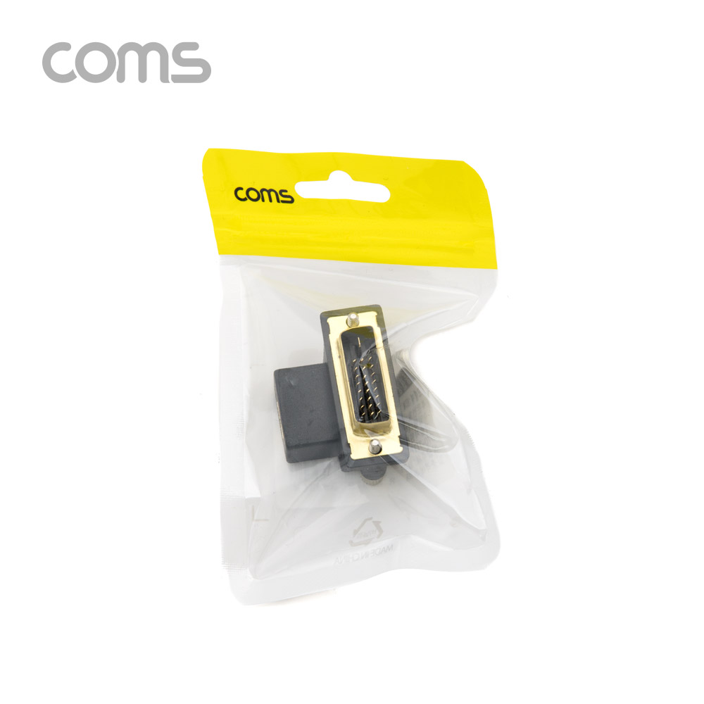 Coms HDMI 젠더(HDMI F/DVI M) 상향 꺾임