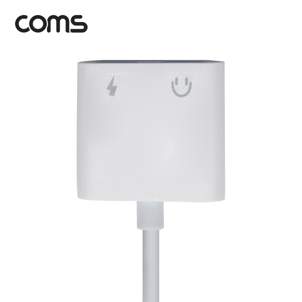 Coms USB 3.1 Type C 오디오 젠더 C타입 to 듀얼 C타입 이어폰+충전 이어폰 젠더 10cm