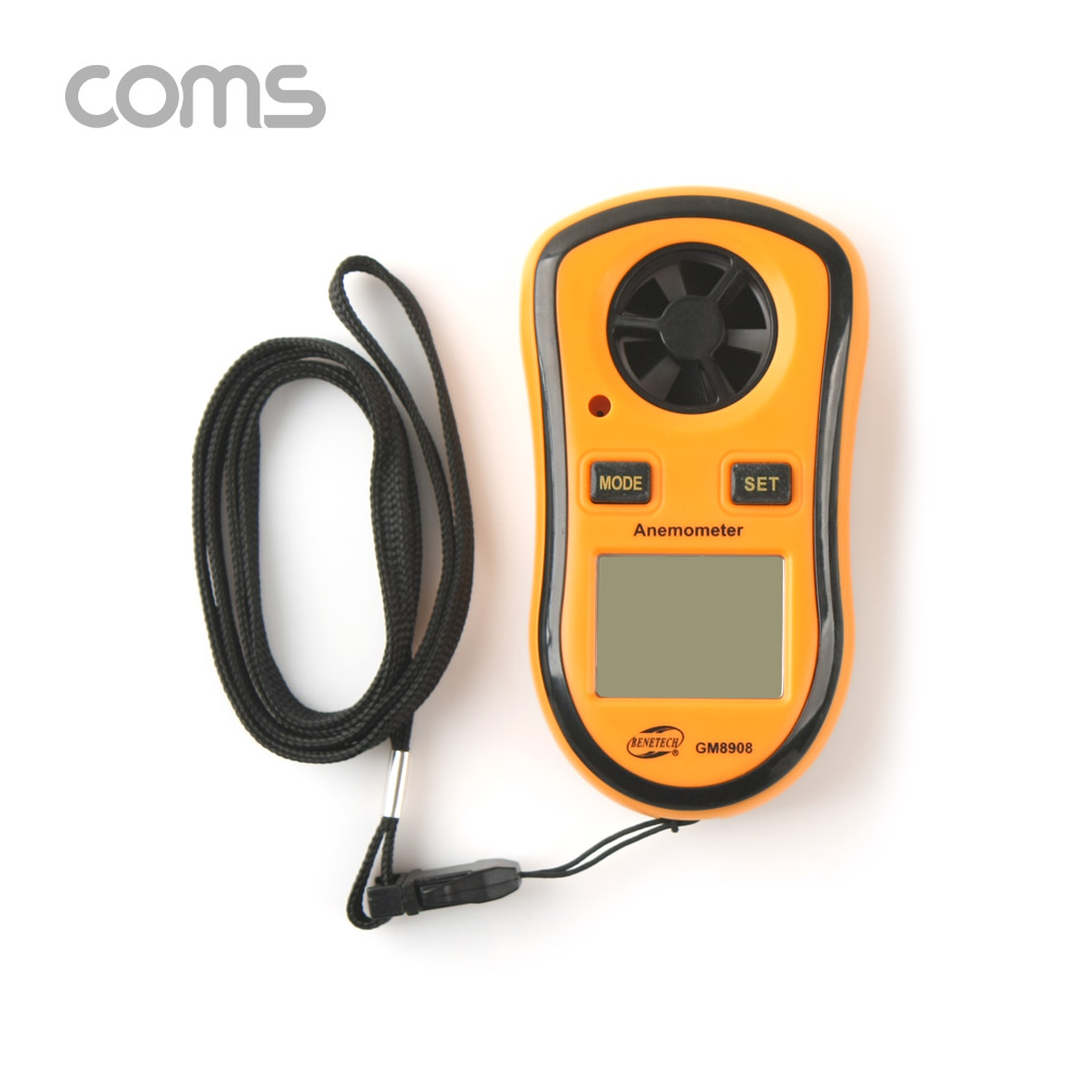 Coms 풍속계, 풍속 및 온도 측정, 풍량 바람 측정기 테스터기