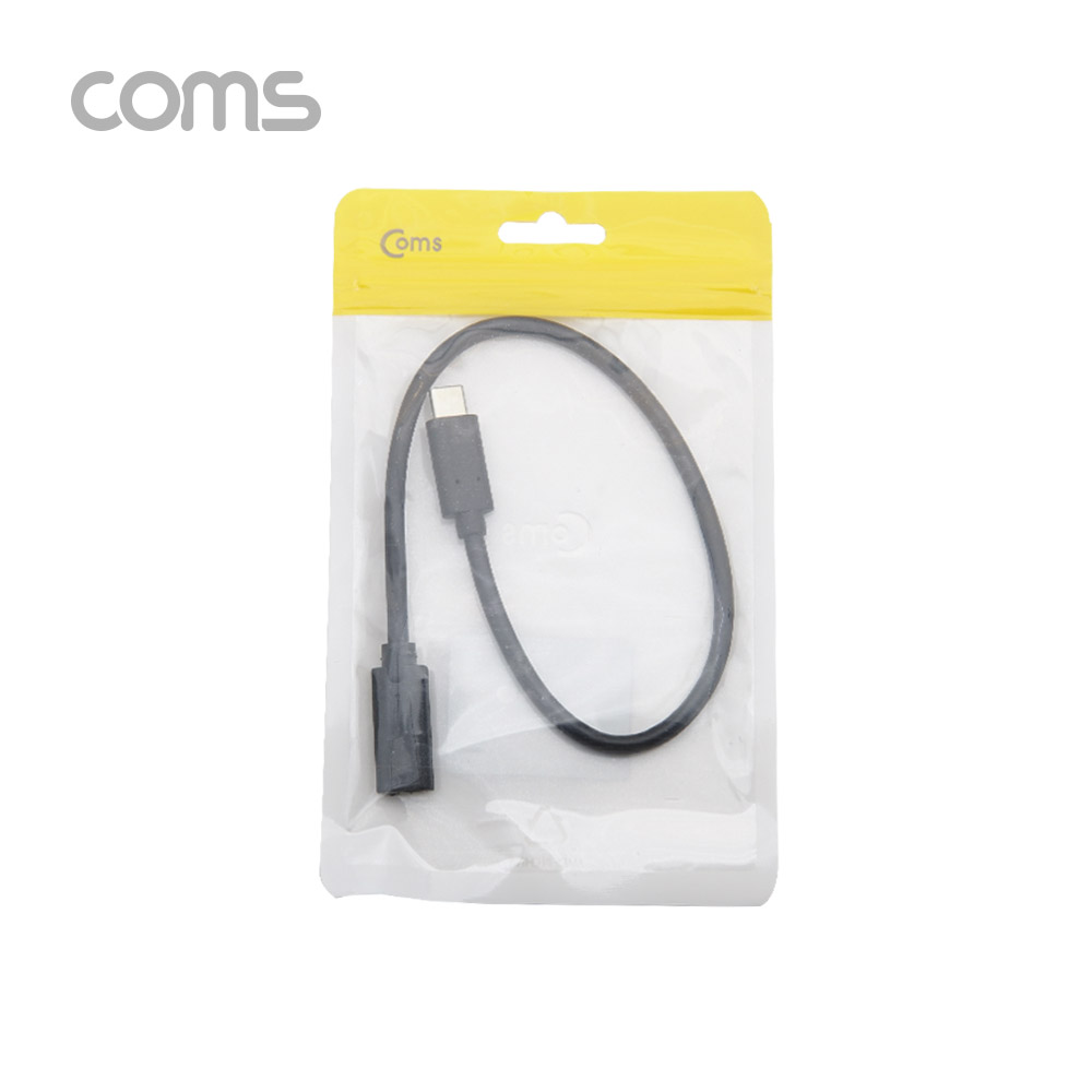 Coms USB 3.1 Type C 케이블 30cm Black C타입 to C타입