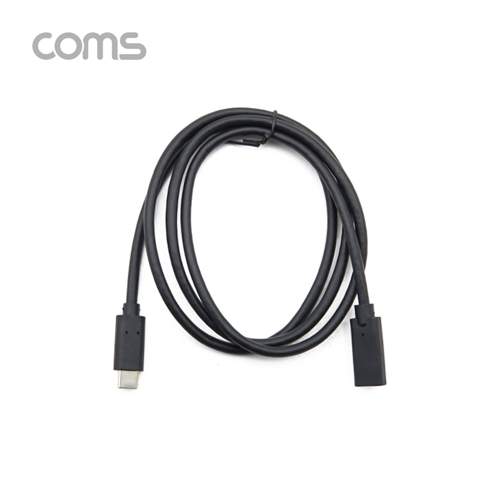 [IF772] Coms USB 3.1(Type C) 케이블(M/F) / 연장 / Black / 1M
