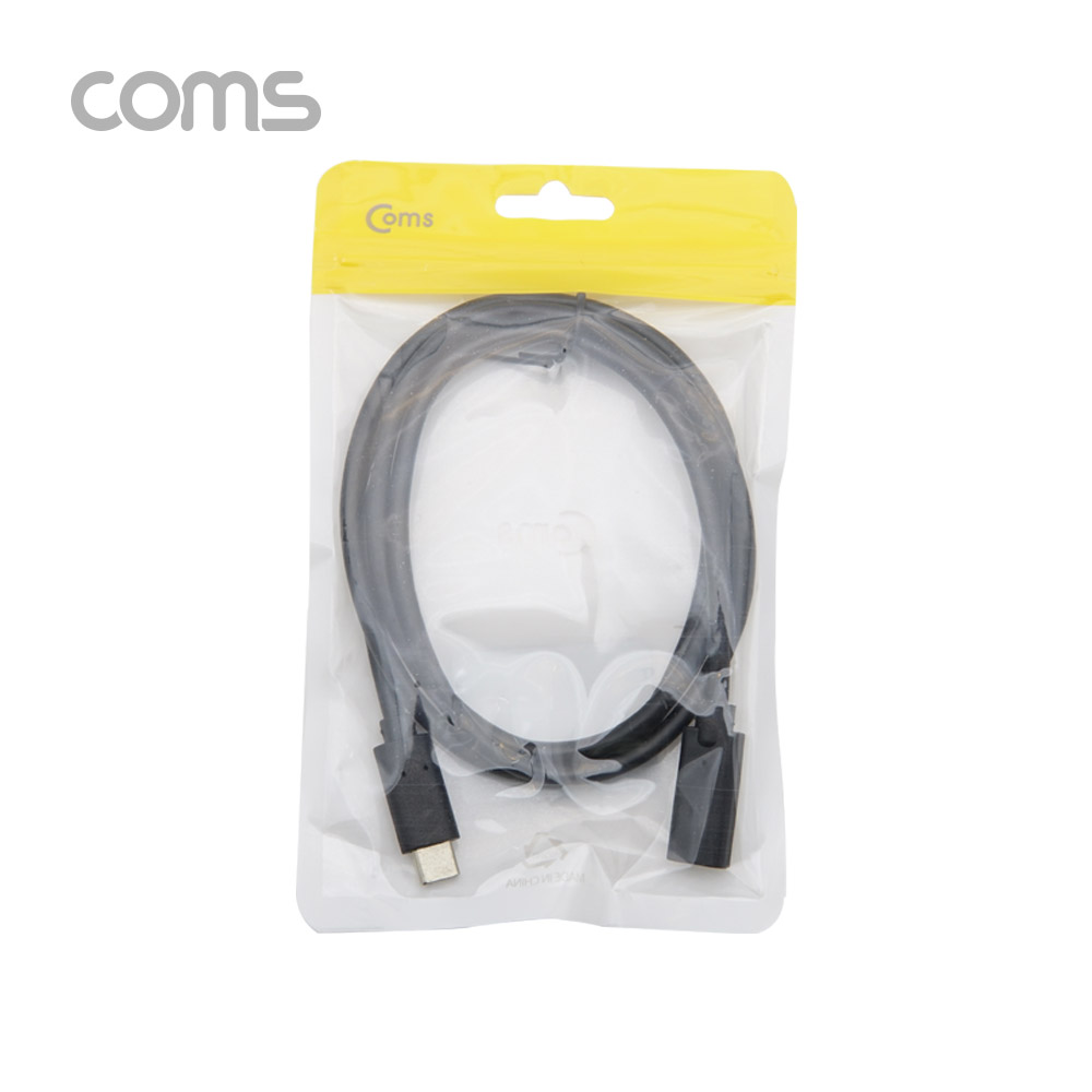 [IF772] Coms USB 3.1(Type C) 케이블(M/F) / 연장 / Black / 1M