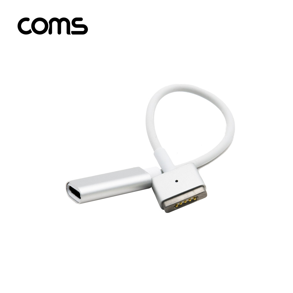 Coms USB 3.1 (Type C) F to 구형 노트북 마그네틱 충전 전원 젠더 15cm