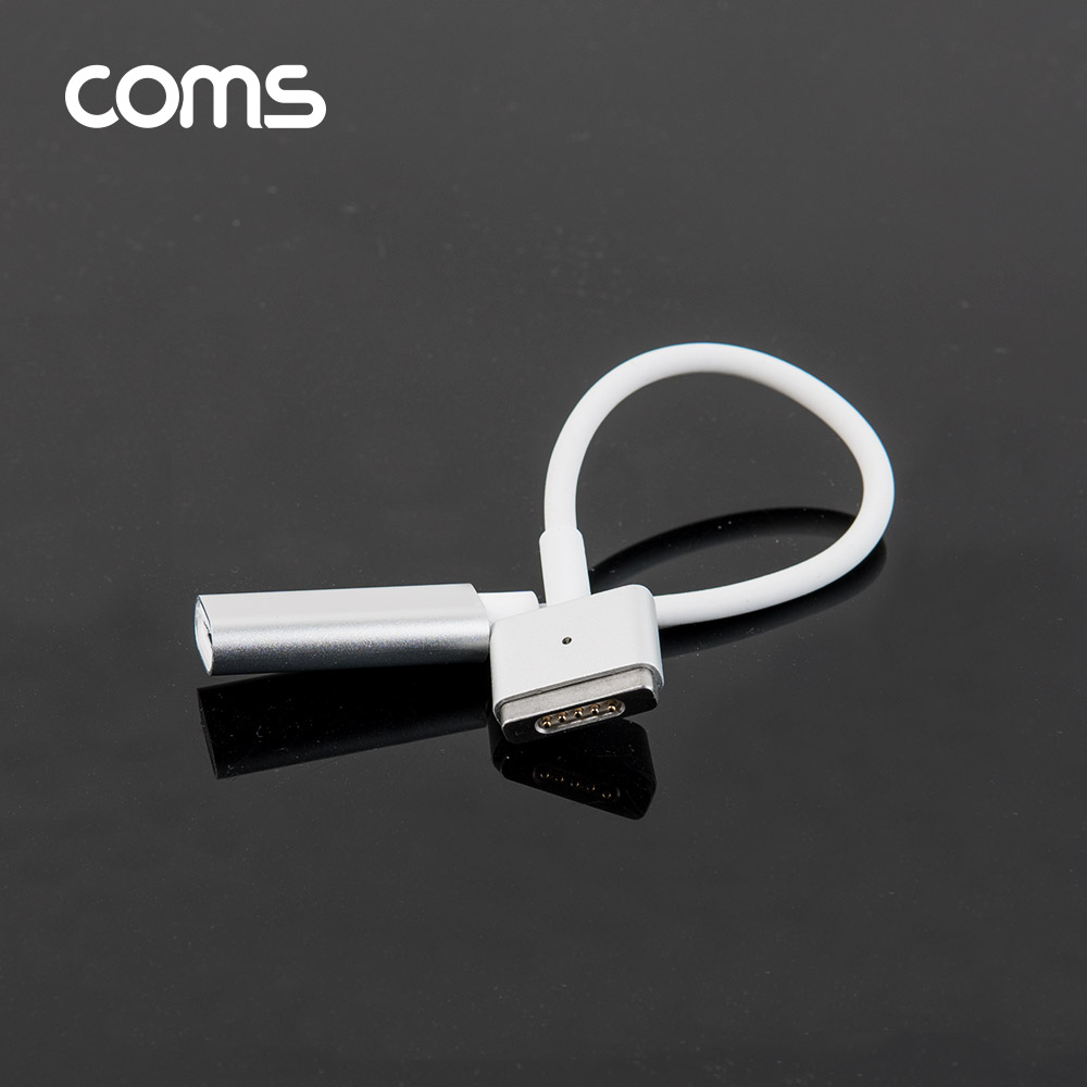 Coms USB 3.1 (Type C) F to 구형 노트북 마그네틱 충전 전원 젠더 15cm