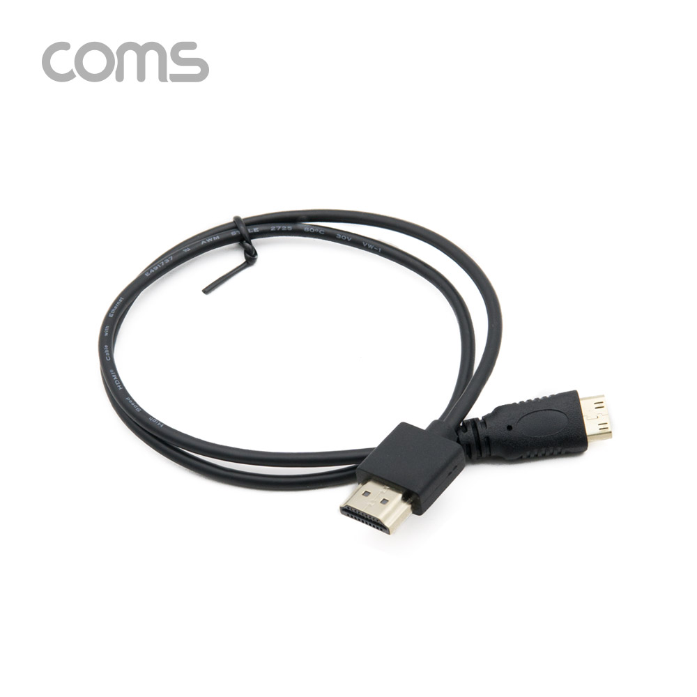 Coms 미니 HDMI 변환 슬림 케이블 60cm HDMI M to Mini HDMI M / V2.0 / 4K@60Hz UHD