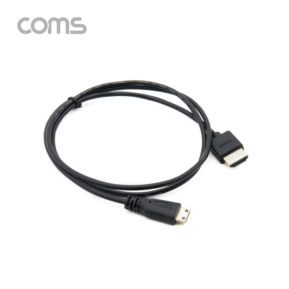Coms 미니 HDMI 변환 슬림 케이블 1M HDMI M to Mini HDMI M / V2.0 / 4K@60Hz UHD