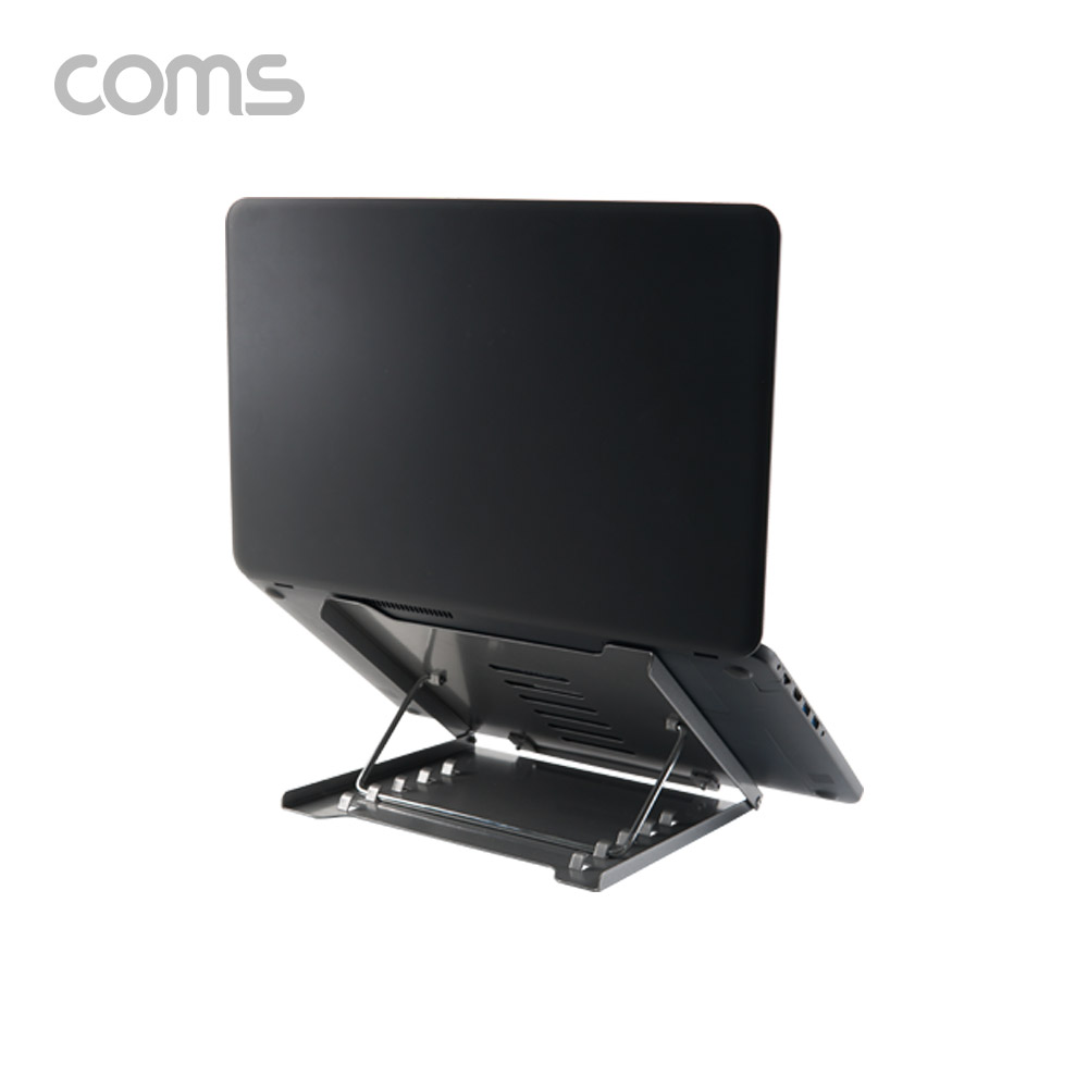 Coms 알루미늄 접이식 노트북 거치대 / 5단계 각도조절 / 스탠드 / 받침대 / 접이식