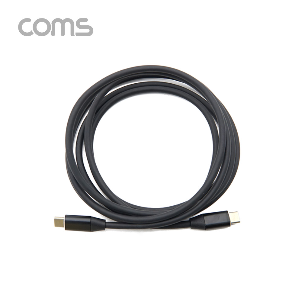 Coms USB 3.1 Type C 케이블 2M 100W 5A E-Marker 이마커 C타입 to C타입