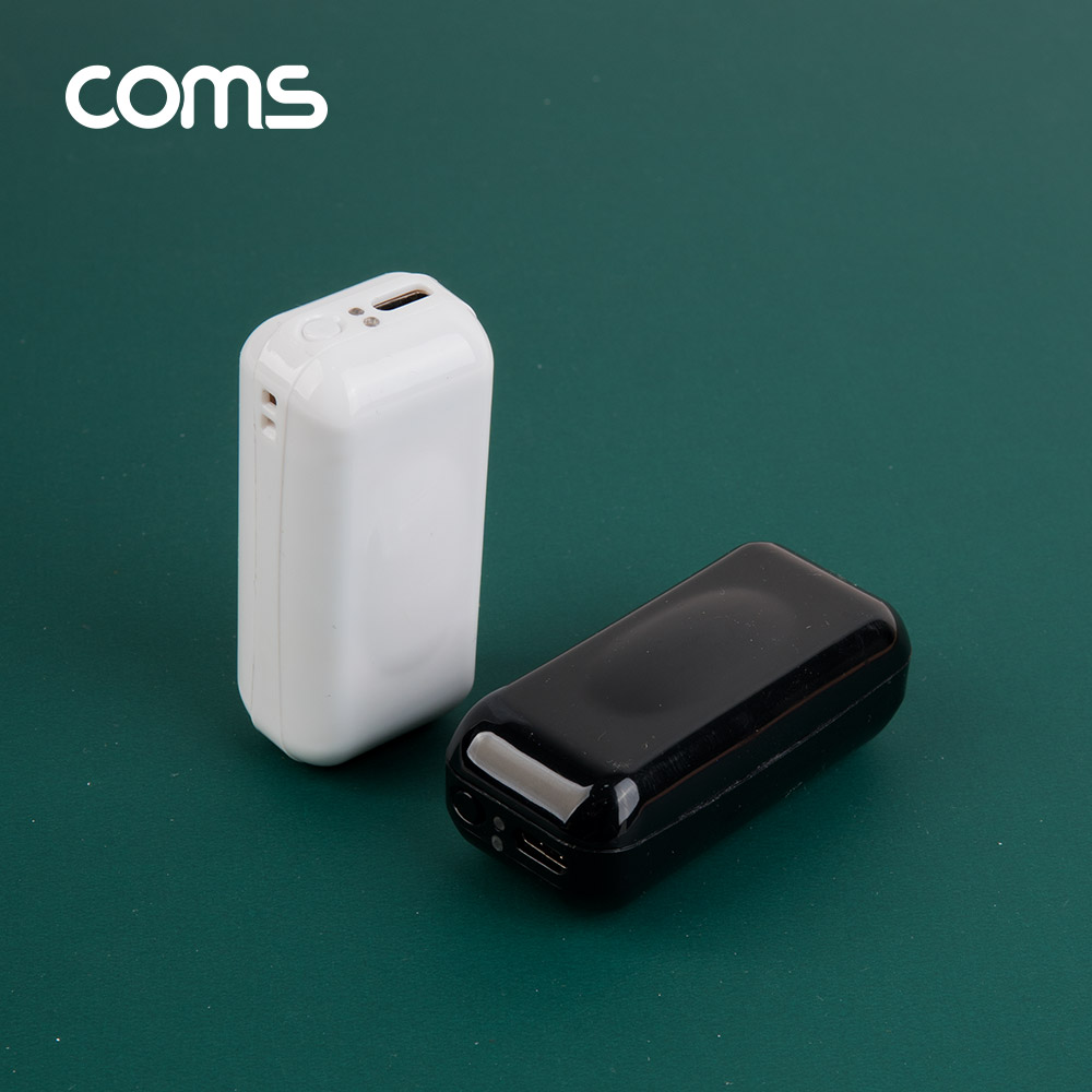 Coms 초소형 미니 손난로 / 핸드워머 / 양면발열 / 휴대용 / Black