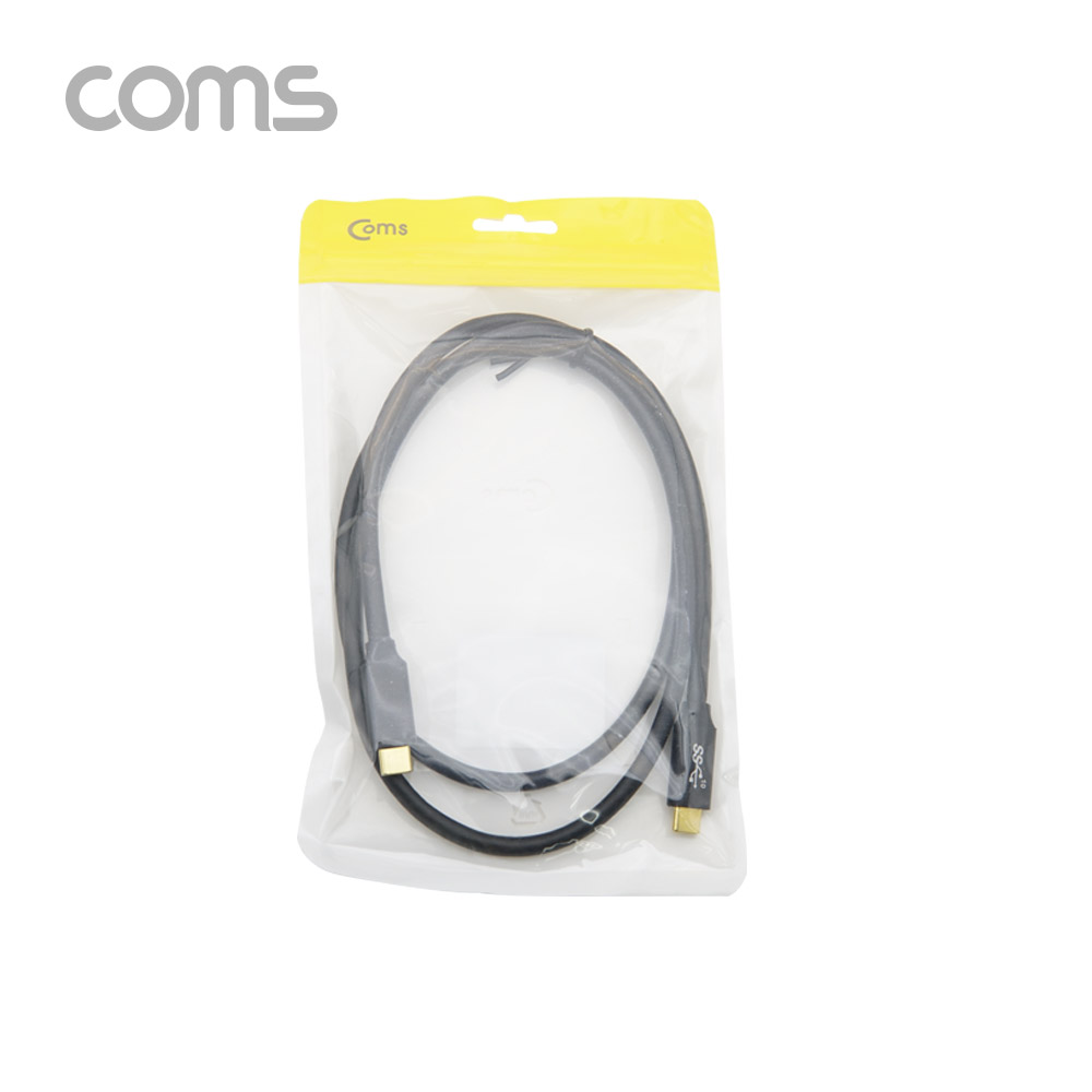 Coms USB 3.1 Type C 케이블 1M GEN2 10Gbps 100W 5A E-Marker 이마커 C타입 to C타입