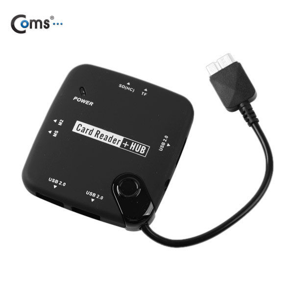 Coms 스마트폰 OTG 카드 리더기 + 3P 허브(Micro USB 3.0허브)/Micro 5P