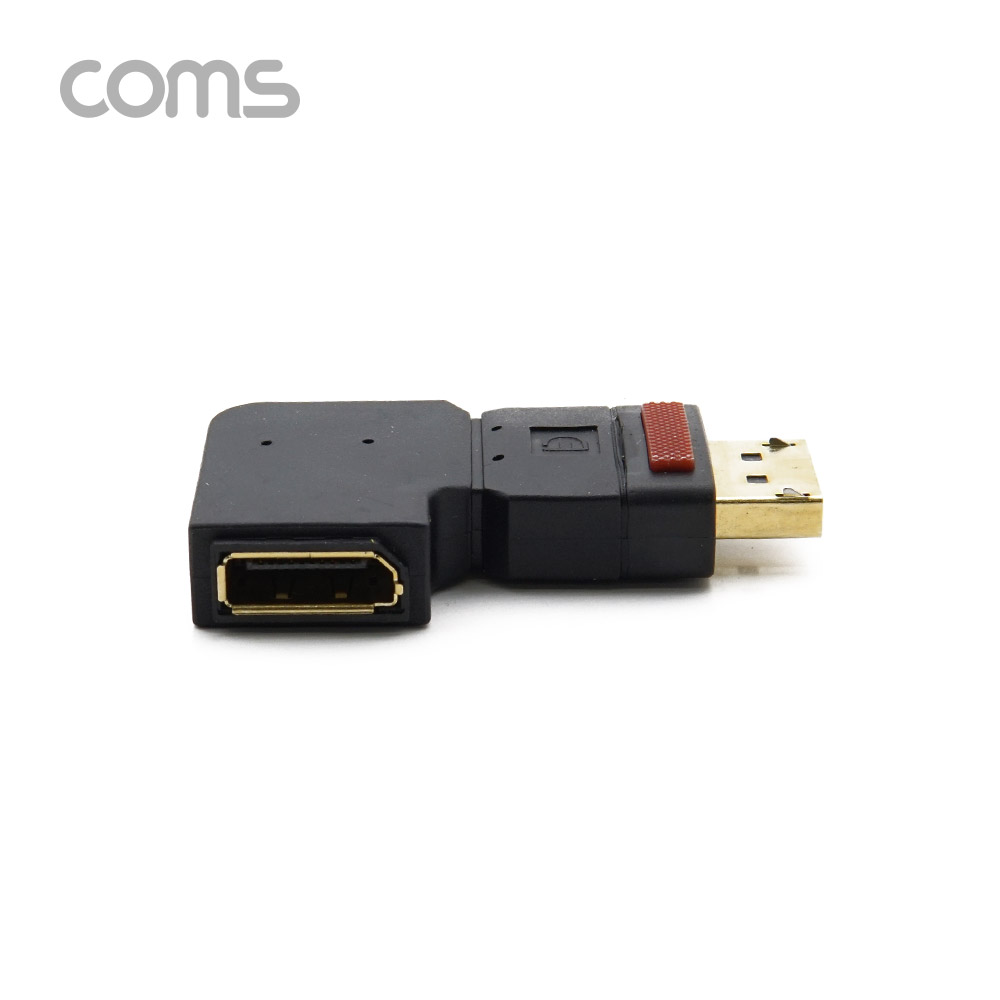 Coms 디스플레이포트 연장 젠더, DisplayPort / M/F / 우향 꺾임