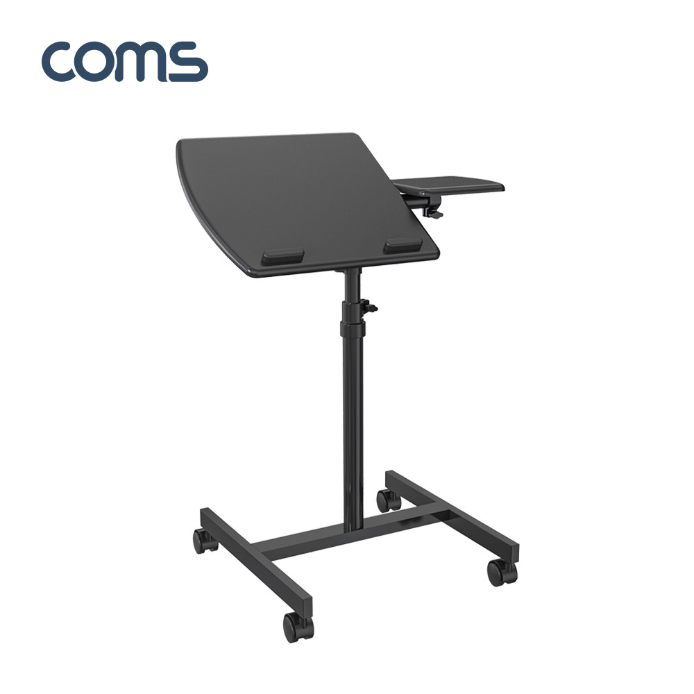 Coms 이동식 스탠딩 테이블 / 다용도 / 태블릿, 노트북, 마우스 거치 / 바퀴 이동식