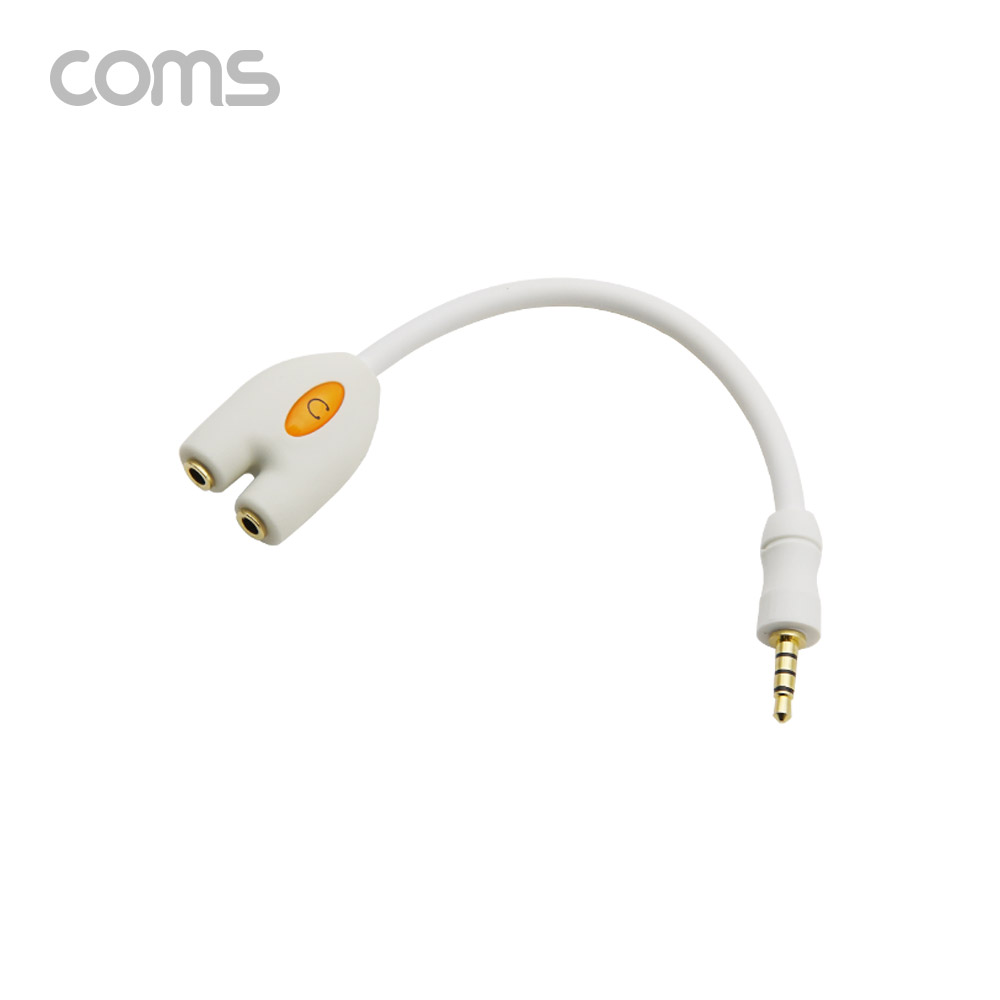 Coms 이어폰 분배기 / 2분배 / Y형 / 10cm / 4극 / White