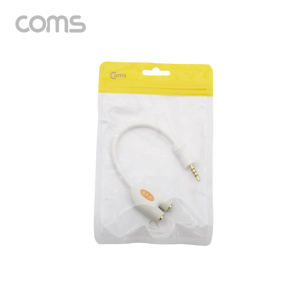 Coms 이어폰 분배기 / 2분배 / Y형 / 10cm / 4극 / White