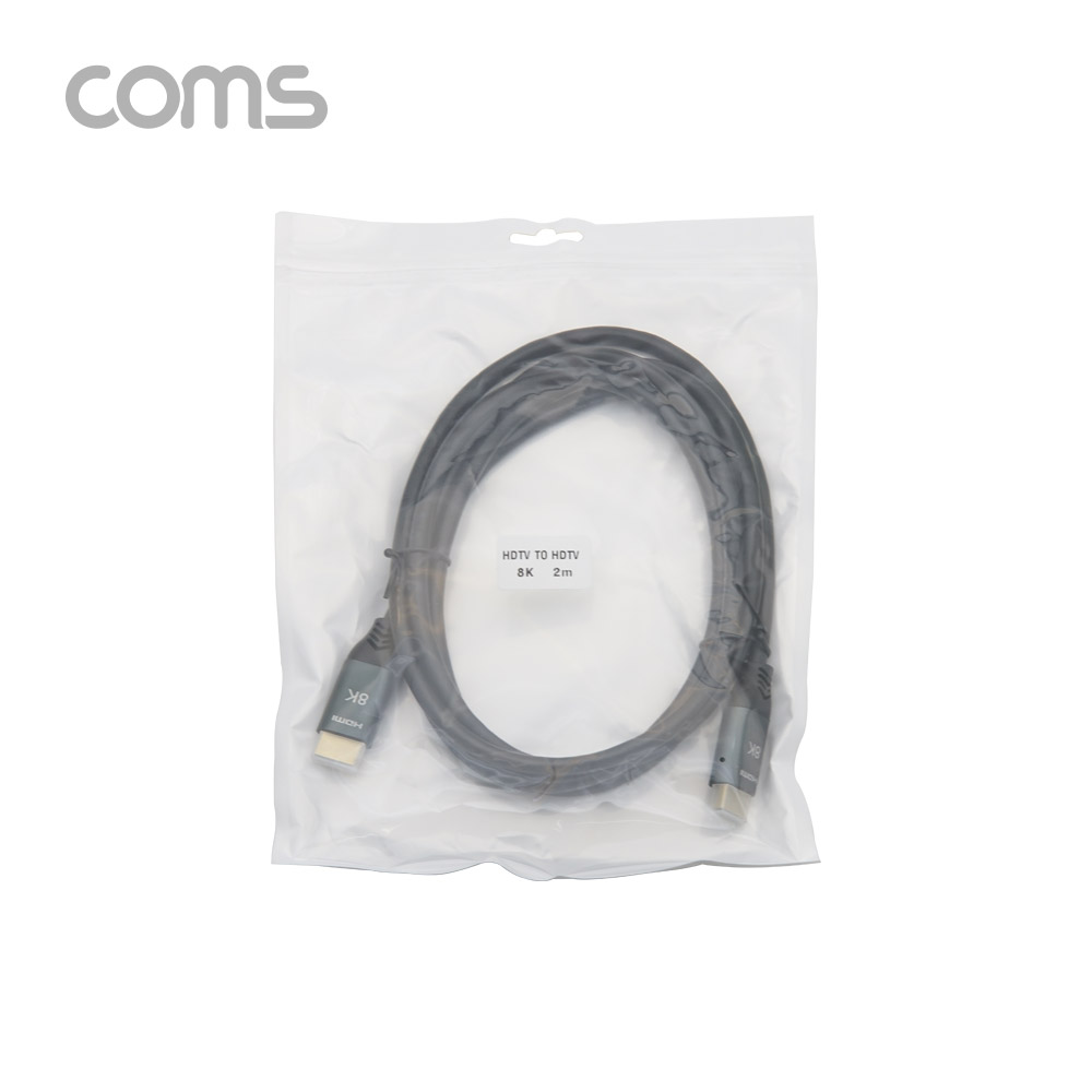 Coms HDMI V2.1 케이블 2M, 8K@60Hz, 4K@120Hz UHD