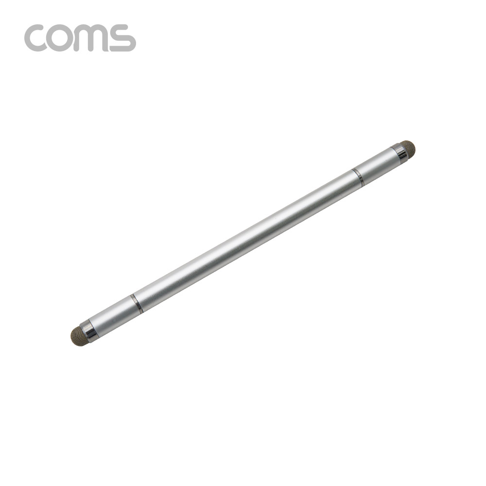 Coms 스마트폰 터치펜/ 정전식 / 터치볼 / 디스크형 / 4 in 1 / 스타일러스 / Silver