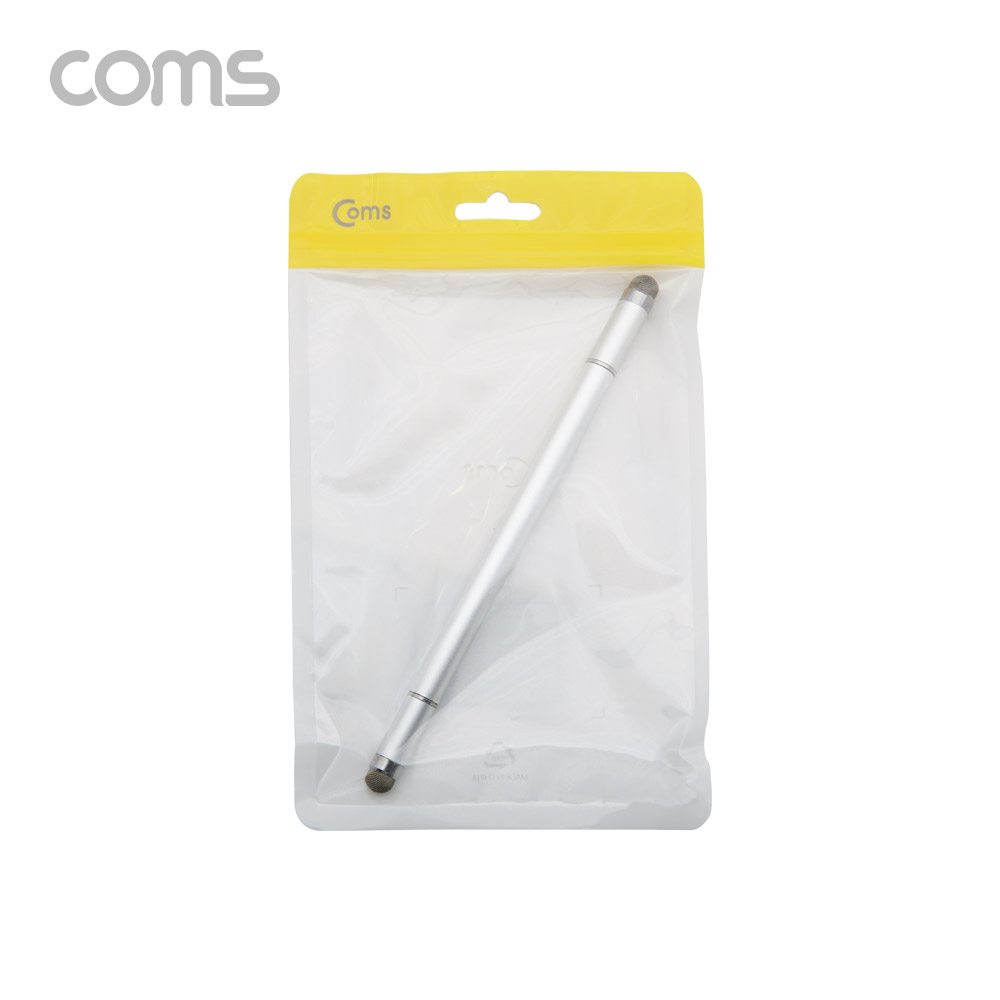 Coms 스마트폰 터치펜/ 정전식 / 터치볼 / 디스크형 / 4 in 1 / 스타일러스 / Silver