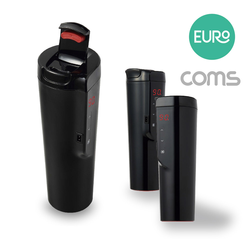 Coms 유로 ESL-4000PLUS 스마트텀블러 차량용커피포트 / 블랙