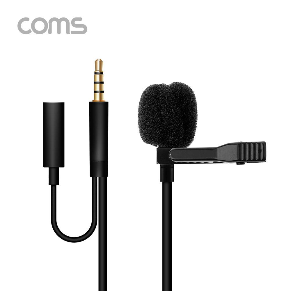 Coms 3.5 AUX 4극 핀 마이크 / 3.5 AUX 4극(M)+3.5 AUX 4극(F) / 소형 마이크 / 1.5M