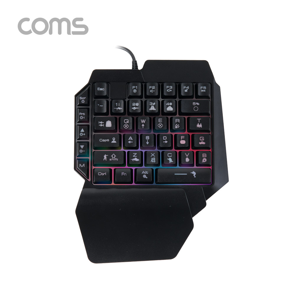 Coms 게이밍 한손 키보드 /  미니 키보드 / 동시입력 / RGB 백라이트