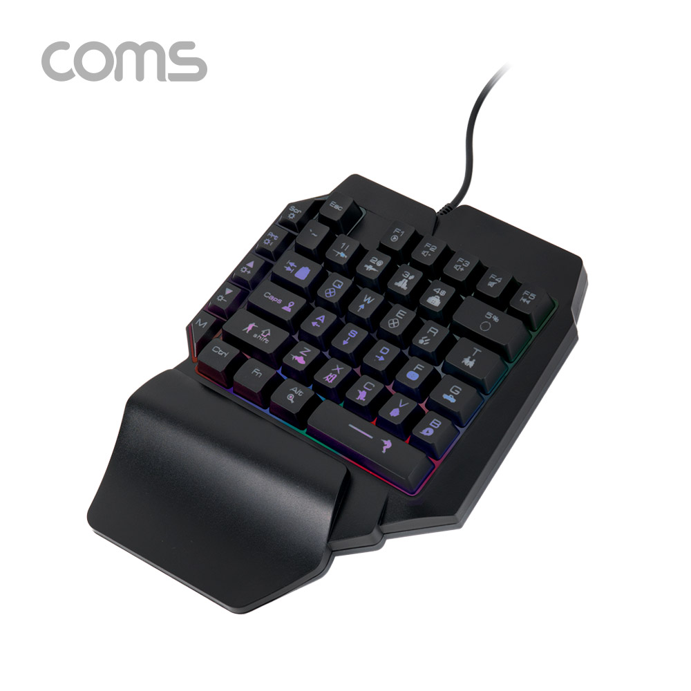 Coms 게이밍 한손 키보드 /  미니 키보드 / 동시입력 / RGB 백라이트
