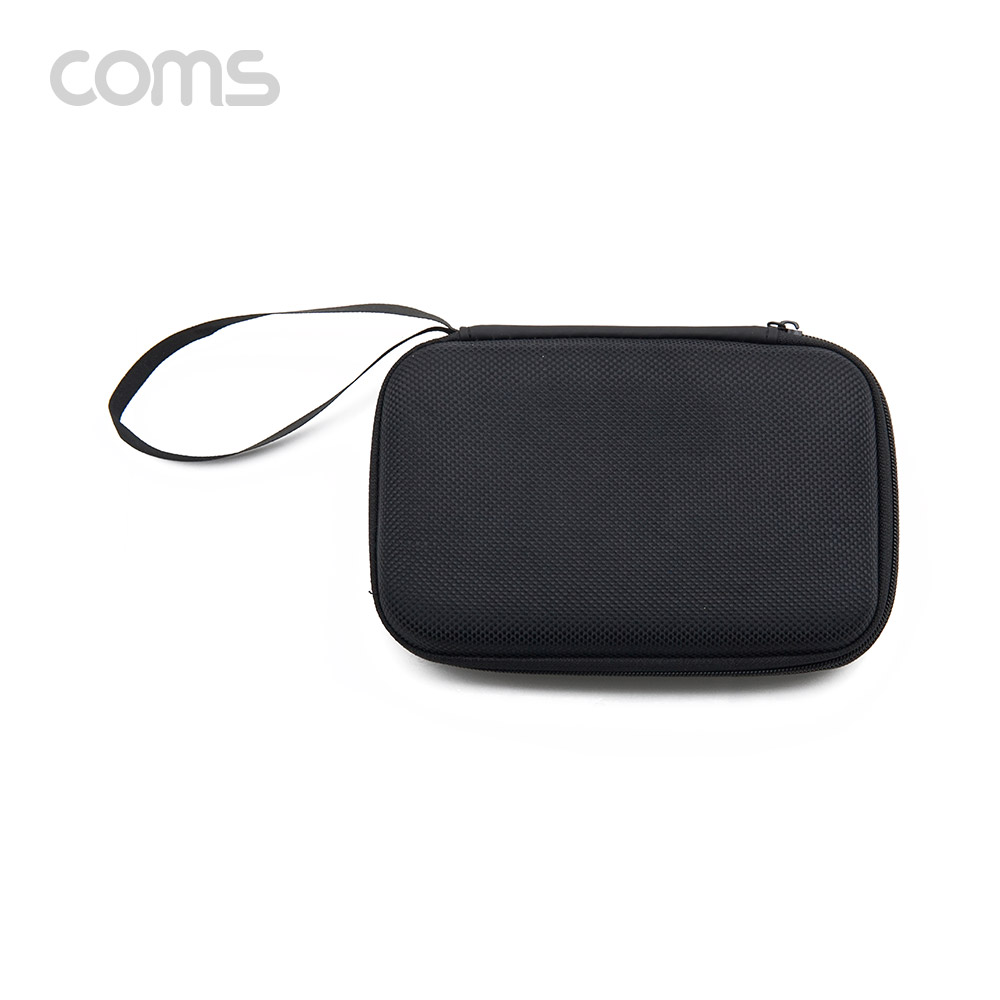 Coms 다용도 케이스 / 파우치 / 16 X 11.5 X 3cm / Black / 그물망 수납 / 충격 흡수(방지) / (개인소지품, 케이블 등 보관 및 휴대)