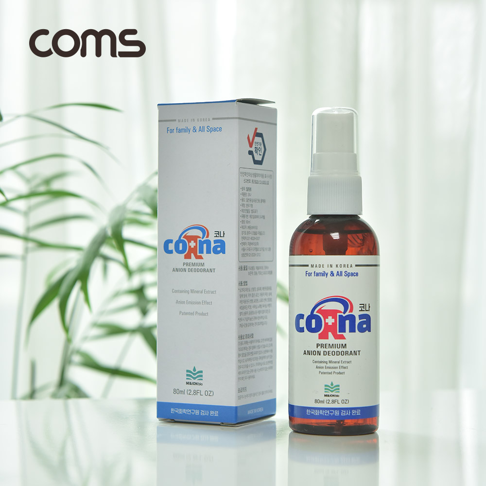 Coms 핑크히포 코나 살균제 / 탈취제 / 휴대용 / 스프레이형 / 80ml