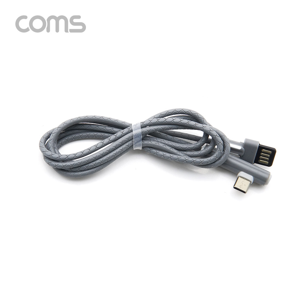 Coms USB 3.1(Type C) 케이블 (C M 꺾임 /USB 2.0 M) / 고속 충전 / 1.2m