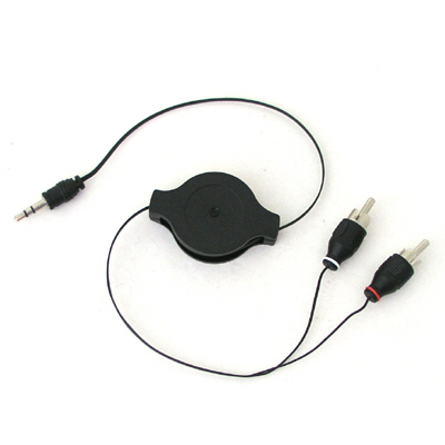 Coms 스테레오/RCA 2선 자동감김 케이블 1.5m/Stereo