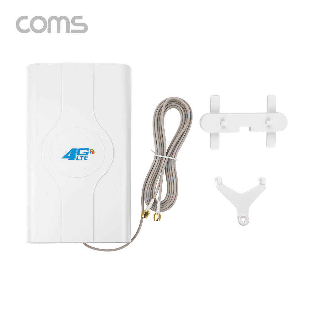 Coms 4G LTE MIMO 안테나 / 광대역 안테나 / 3G/4G 연결 / 듀얼 커넥터 / 케이블 길이 2M