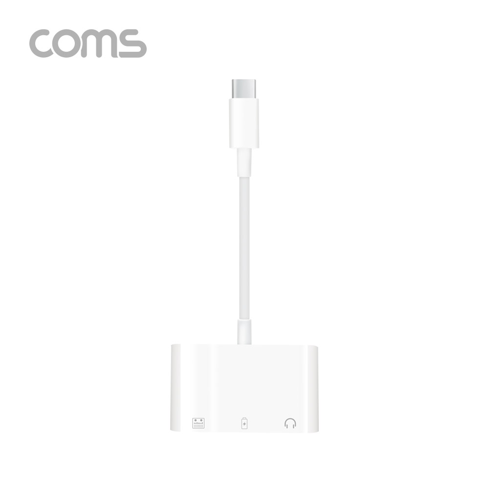 Coms Type C AUX 젠더 / 12cm / Type C to M/F + AUX*2 / 충전 & 3.5mm 이어폰 사용