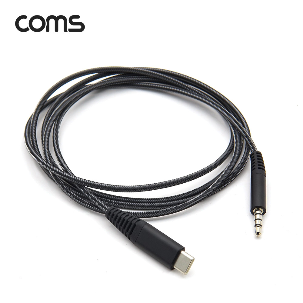 Coms USB 3.1(Type C) 오디오 컨버터 1.5m / USB-C to 3.5mm AUX M / 4극 이어폰 케이블