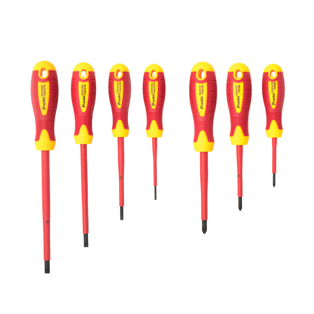 PROKIT (SD-8012) 전기작업용 스크류드라이버 7 in 1 / 2.5/4.0/5.5/6.5/#0/#1/#2