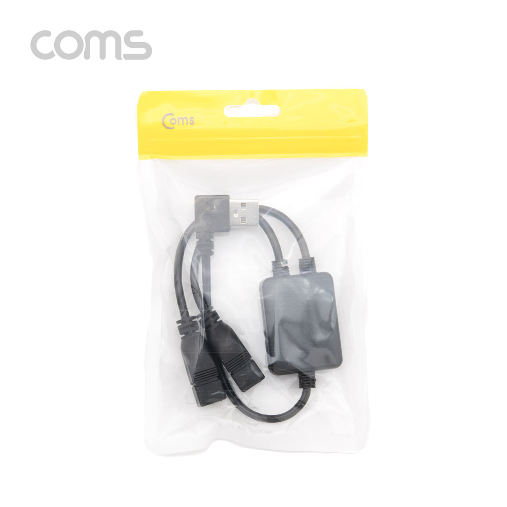 Coms USB 허브 2포트 케이블 / 30cm / 2Port / 우향꺾임
