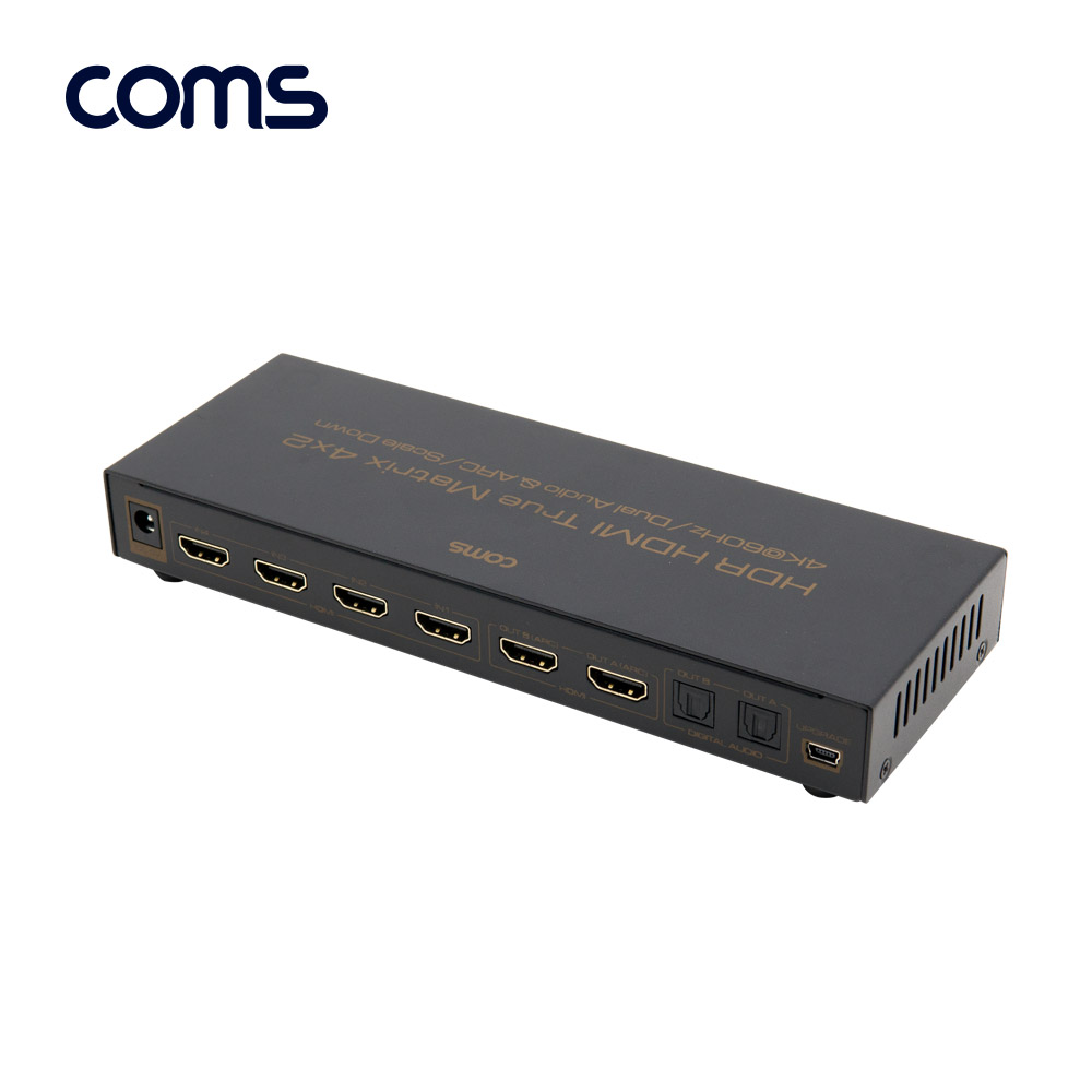 Coms HDMI 선택기 (매트릭스 4:2) 4K2K@60Hz / 듀얼오디오/ARC/다운스케일