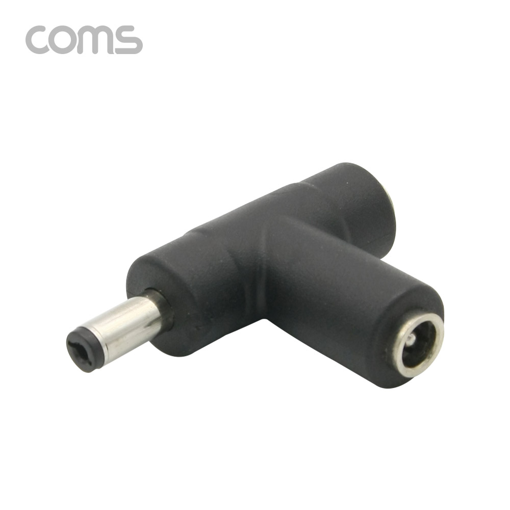 Coms DC 전원 변환 젠더, F형 꺾임(꺽임) - 5.5 F x 2 / 5.5 M