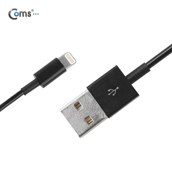 Coms iOS 스마트폰 5 케이블(스프링), Black