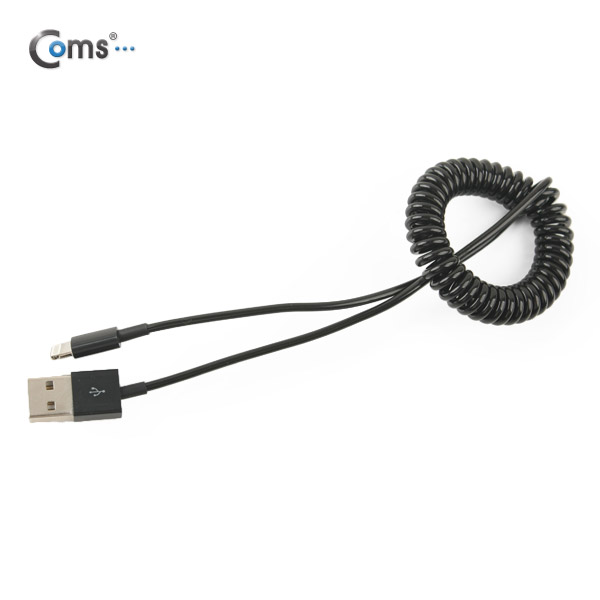 Coms iOS 스마트폰 5 케이블(스프링), Black