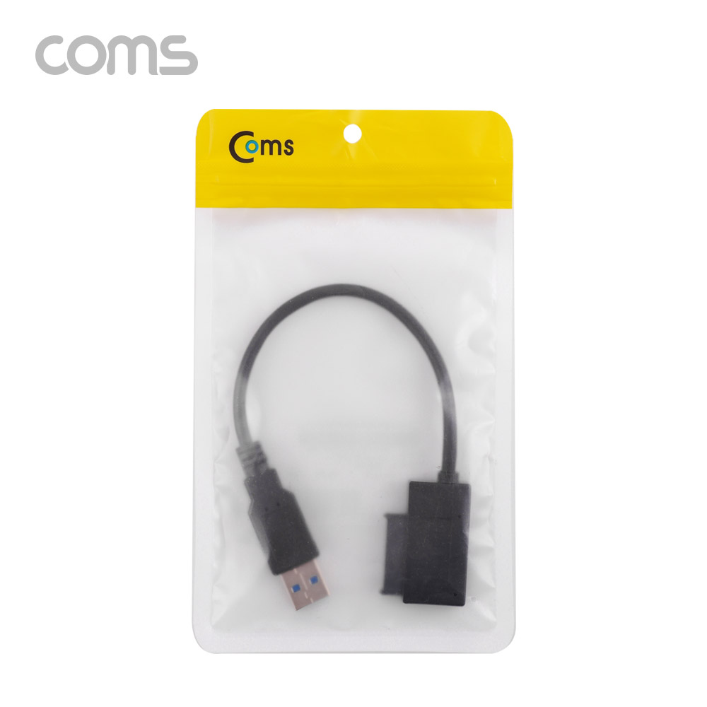 Coms USB 컨버터(USB 3.0 M to Slimline SATA 꺾임) 15cm