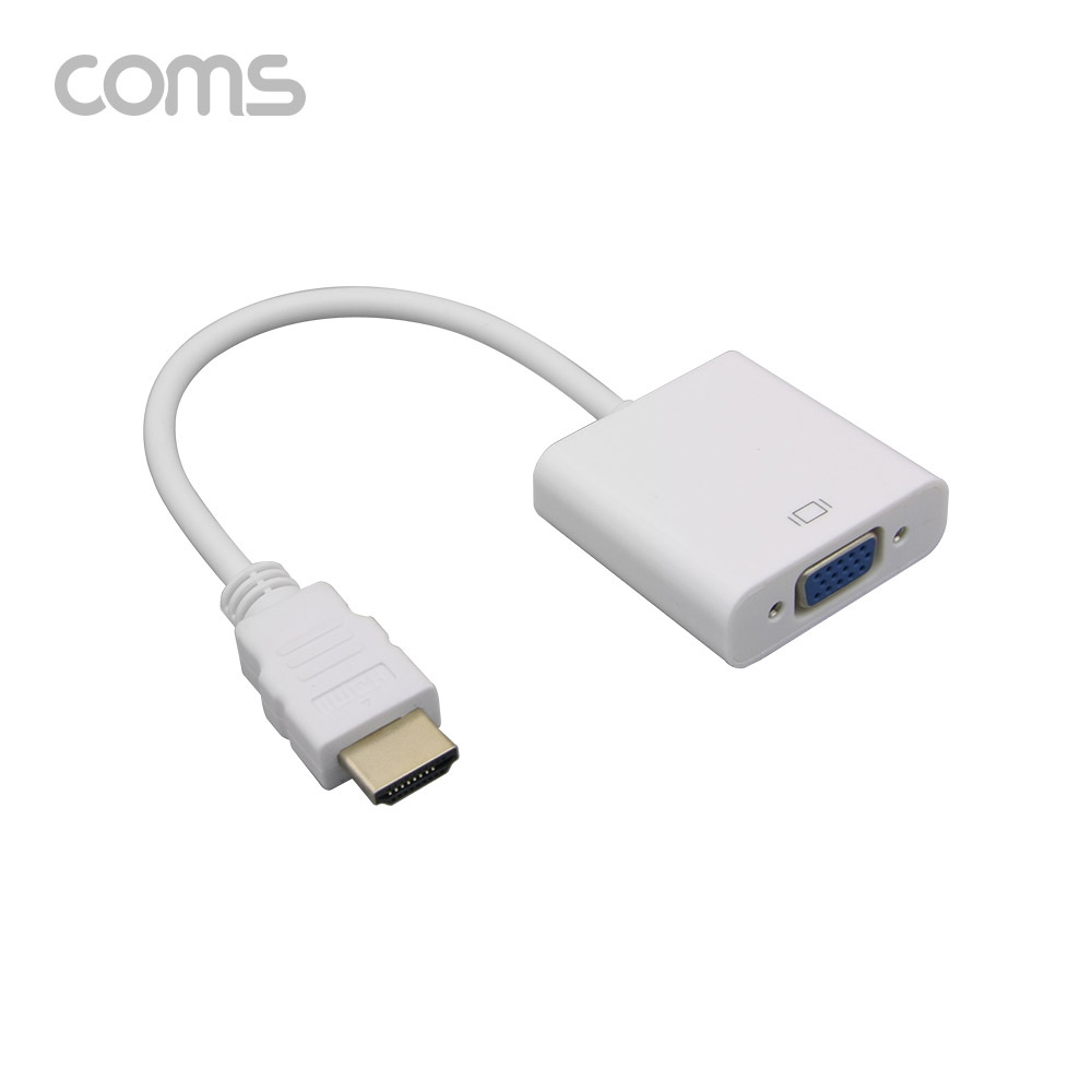 Coms HDMI 컨버터(HDMI to VGA) / 오디오 미지원 / 케이블 일체형