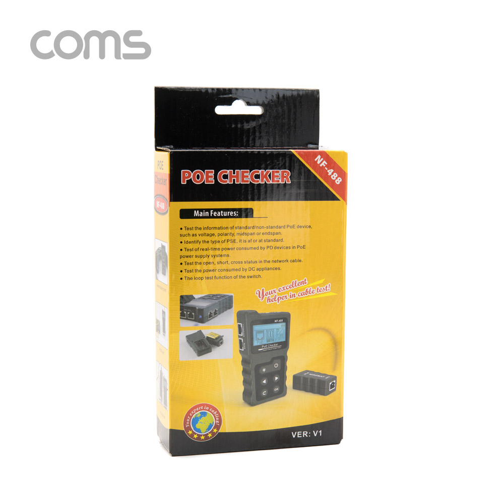 Coms PoE 랜 테스터기 / 전원 테스트 / RJ45