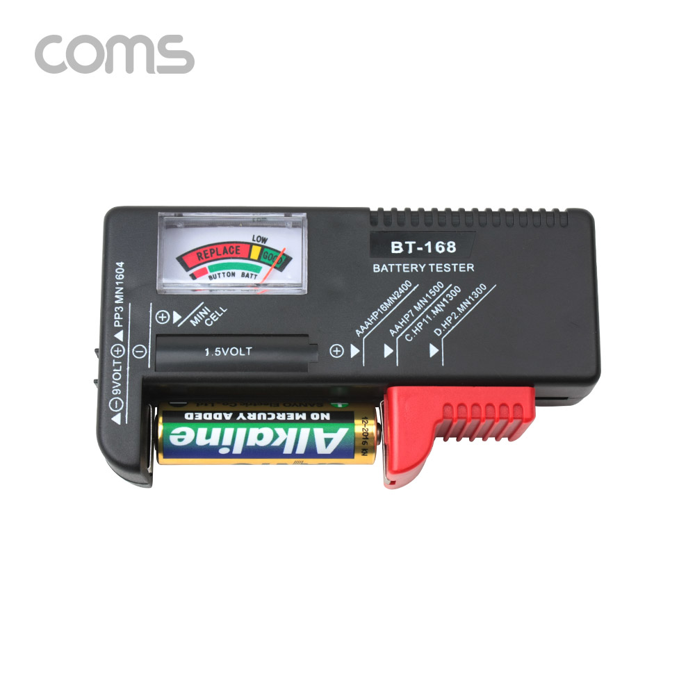 Coms 건전지 테스터기 / 아날로그형 / 배터리 테스트