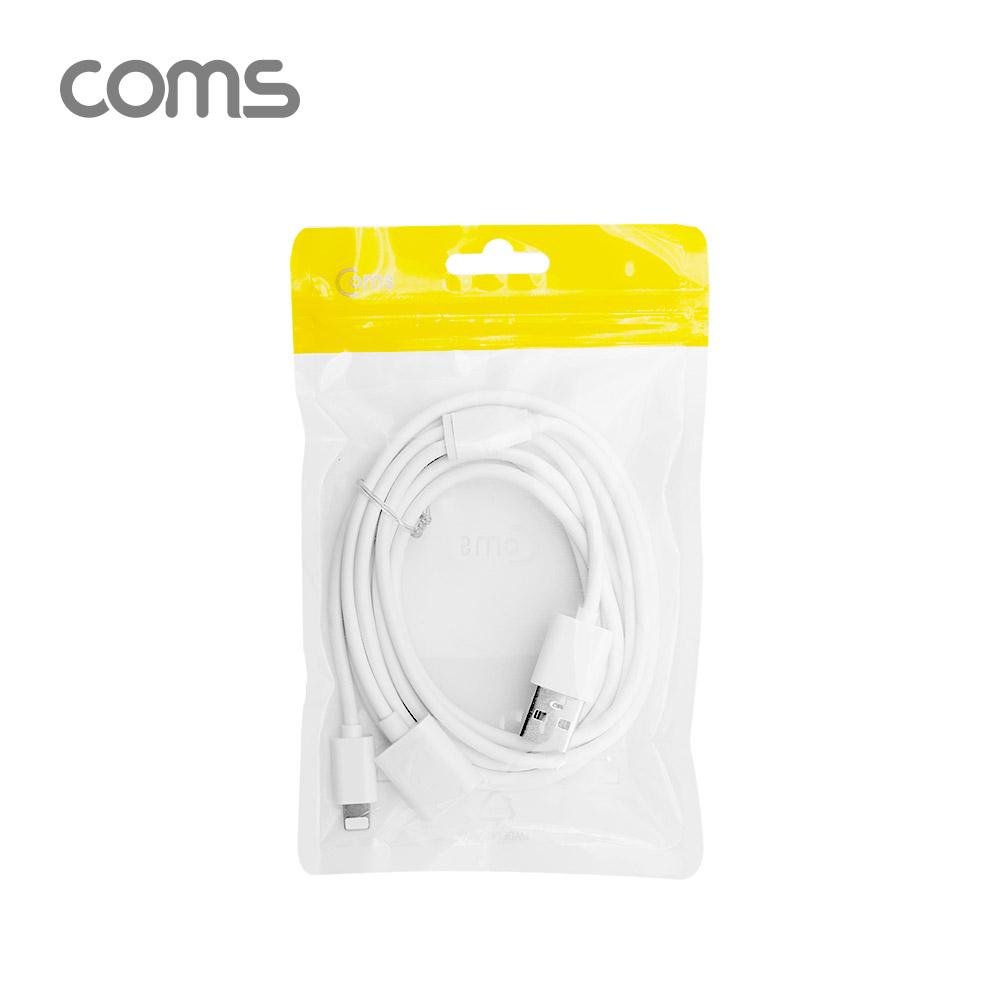 Coms USB 2.0 A to 8핀(8Pin) (M/F) 케이블 / Y형 / 1.5M / 펜슬 충전 케이블