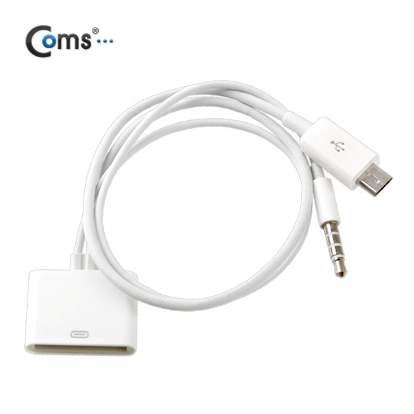 Coms 스테레오 케이블(4극) 30핀(F) to ST 4극(M)/5핀(M), 50cm/Stereo