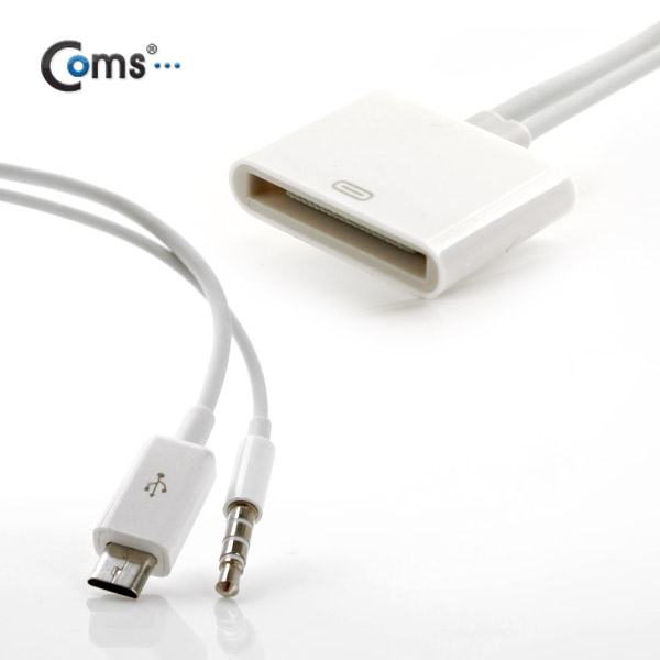 Coms 스테레오 케이블(4극) 30핀(F) to ST 4극(M)/5핀(M), 50cm/Stereo