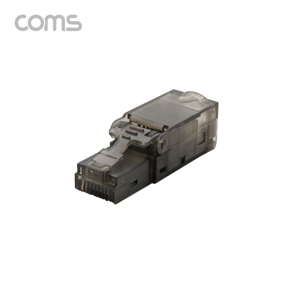 Coms RJ45 CAT.6A 모듈러 커넥터 / UTP / Tooless / 키스톤 잭 / 모듈러 잭 / Black